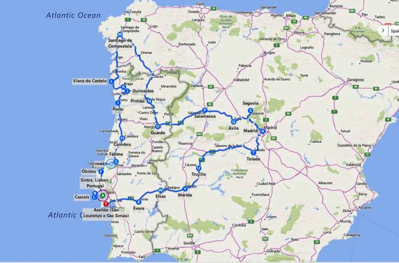 15 day Spain and Portugal itinerary (center/north)